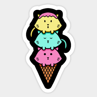 Cats Kitty Cat Ice Cream Kitten Miau Gift Sticker